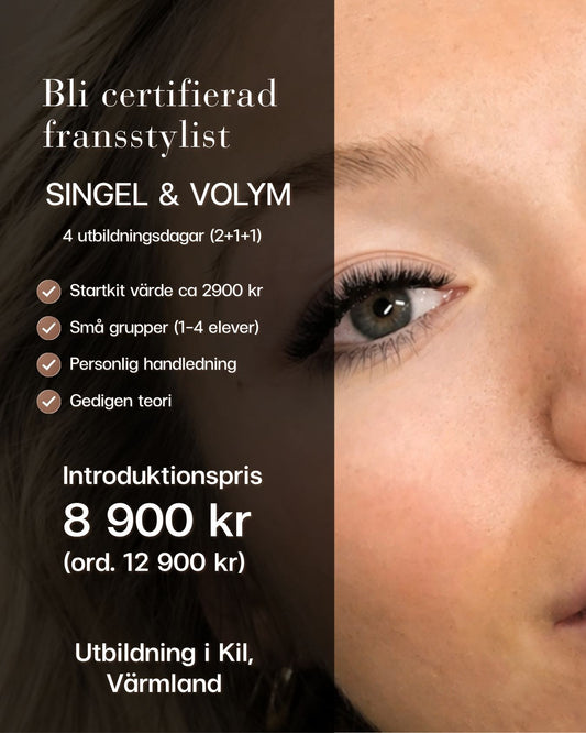 Grundutbildning Fransstylist - Singel & Volymfransar inkl startkit